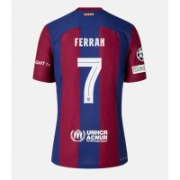 Barcelona Ferran Torres #7 Domáci futbalový dres 2023-24 Krátky Rukáv